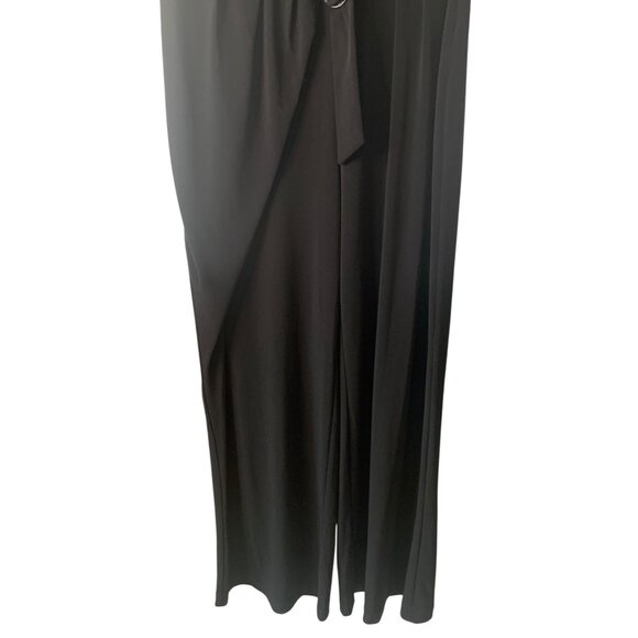 MICHAEL KORS Solid Black Sleeveless Wrap Front Women's Jumpsuit NWT Size Small - Picture 6 of 9